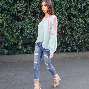 LORALYN EMBROIDERED TOP